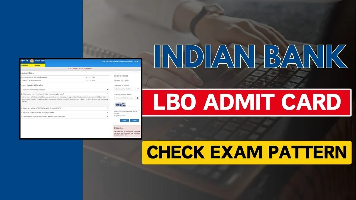 Indian Bank LBO admit card 2024