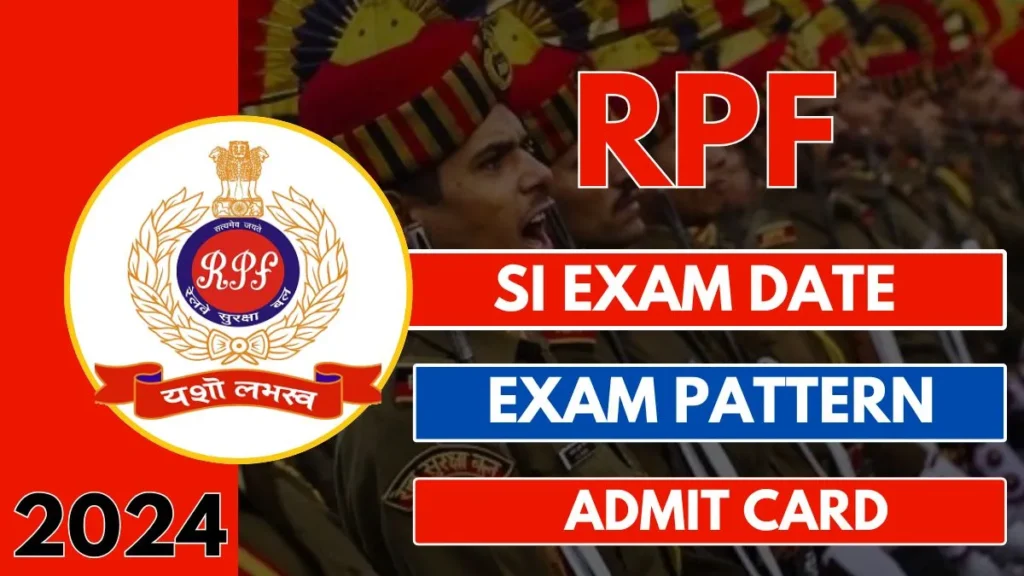 RPF SI EXAM DATE and ADMIT CARD