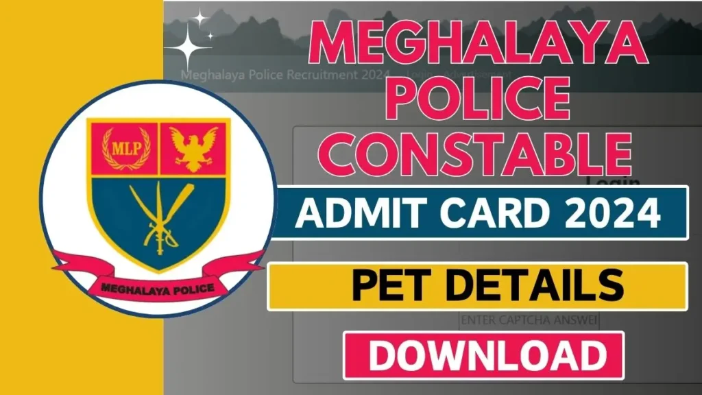 Meghalaya Police Constable Admit Card 2024